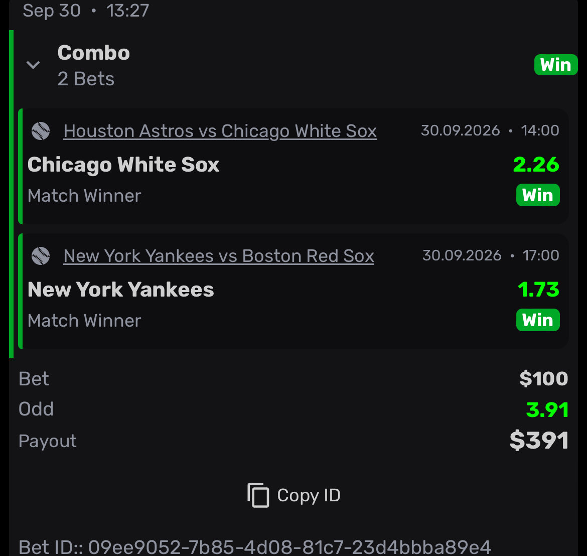 itstimbob's tweet photo. Good nights win 💰 @MLB 

Big stream + giveaway for tomorrows @kick stream https://t.co/Dywg0quJdz