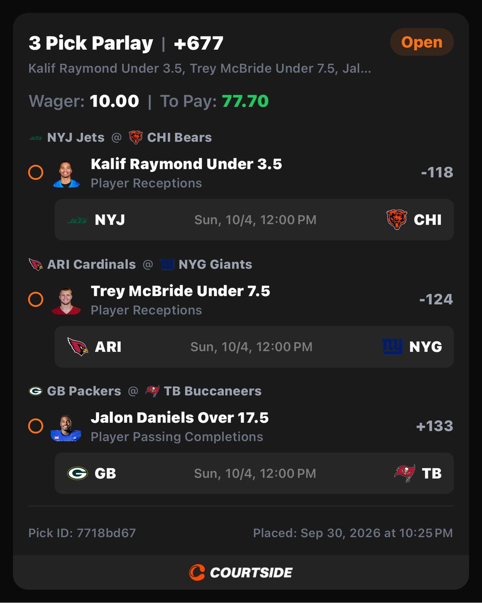 sharpsidepicks7's tweet photo. Slip made with @prop_professor.

Kalif and Trey good liquidity and +EV. 

Jalon very high EV with liquidity on his under at 55% on Novig
 https://t.co/lZ9RFRImTH https://t.co/5EtVvh27f1