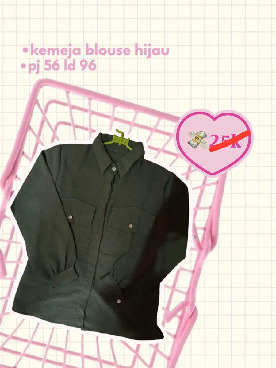 sanemeazy's tweet photo. preloved//wts

—kemeja pink
Id 110 pj 68
💸 37k

-kemeja navy
Id 100 pj 65
💸 33k

—kemeja blouse ijo
Id 96 pj 56
💸 23K

—blouse navy
Id 96 pj 55
💸 25K

Avail shopee split pay / full payment tapi +adm https://t.co/asfa0IjnL9