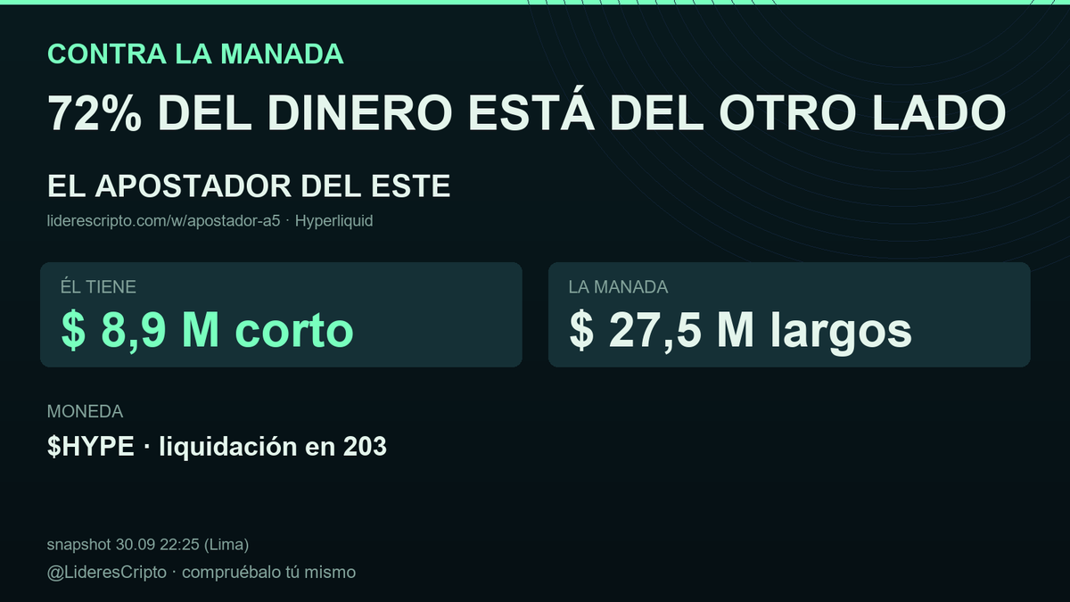 LideresCripto's tweet photo. El 72% del dinero grande en $HYPE está en largos. El Apostador del este está solo del otro lado con $ 8,9 M.
¿Sabe algo o se equivoca?
La cartera está abajo, en el primer comentario. Míralo tú mismo. https://t.co/IHqnk9moHb