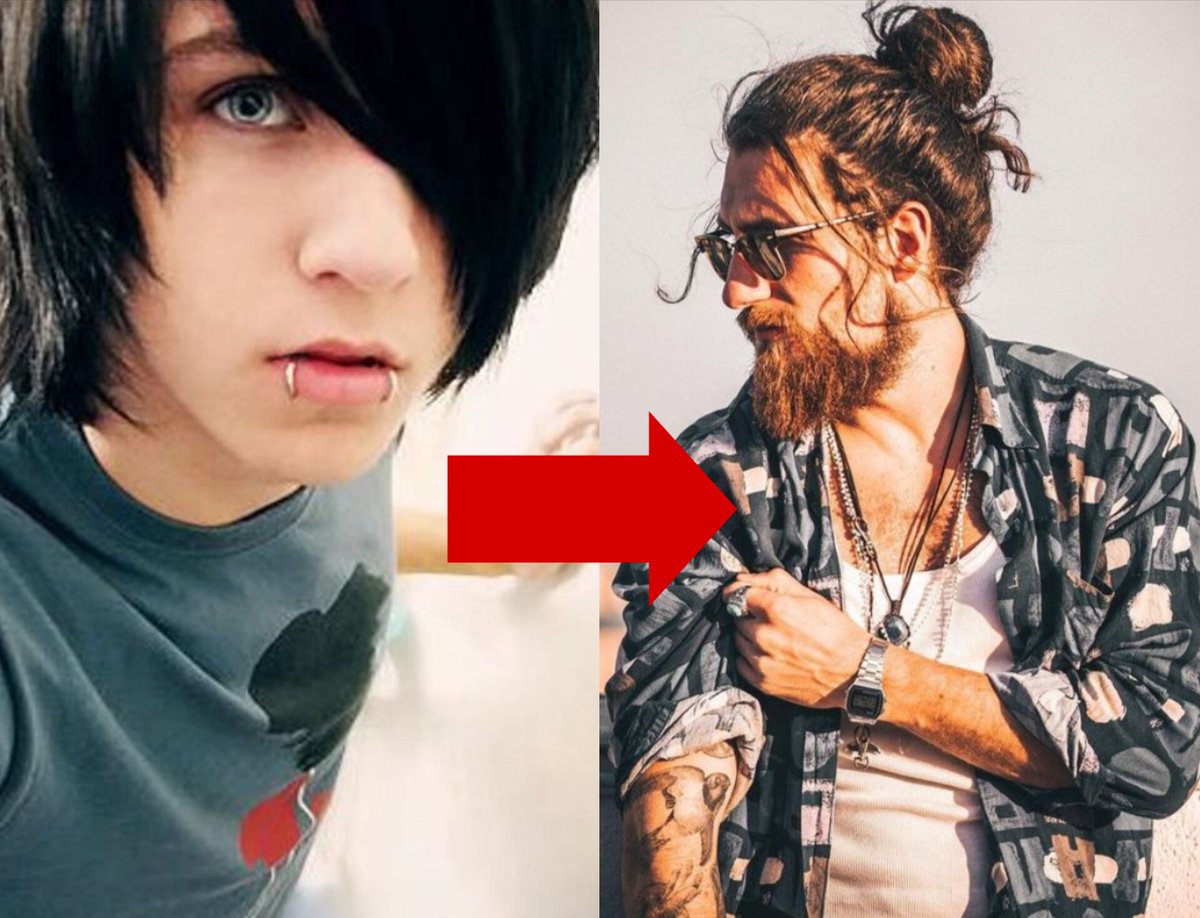 ItsKevinCrow's tweet photo. In the early 2010s, Millenials went from looking like the first picture to the second picture in like a two year span. https://t.co/h456YXP5Vn