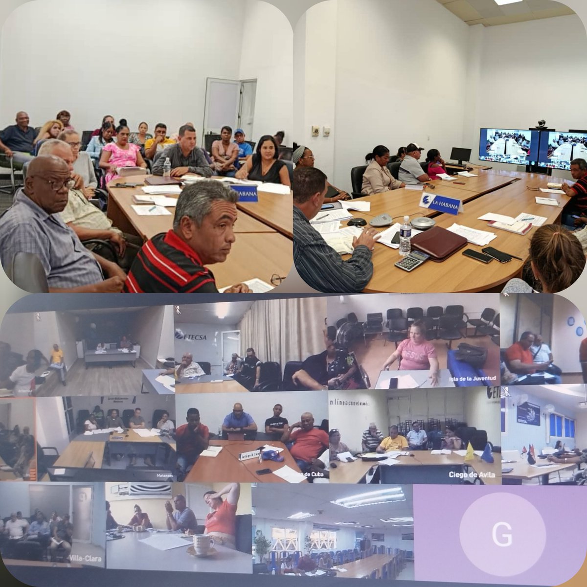 grupo_agroalim's tweet photo. Videoconferencia con los directores generales económicos y productivos de las empresas del @grupo_agroalim. 
Intercambiar experiencias, evaluar resultados y coordinar acciones es clave para avanzar en eficiencia y productividad. 
#AgroalimPorCuba 🇨🇺 https://t.co/By2vnYDCLB