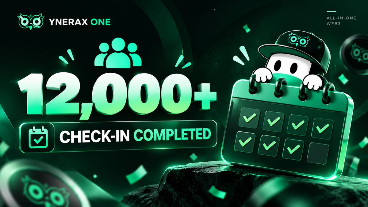 yneraxone's tweet photo. 12,000+ users have completed their On-Chain Check-In!

If you’ve referred users, make sure they complete the On-Chain Check-In to verify their participation. ⚠️ Fake referrals or duplicate accounts may lead to a ban.

Only genuine, verified users will be eligible for rewards. 🦉 https://t.co/xNpdIQJbG6