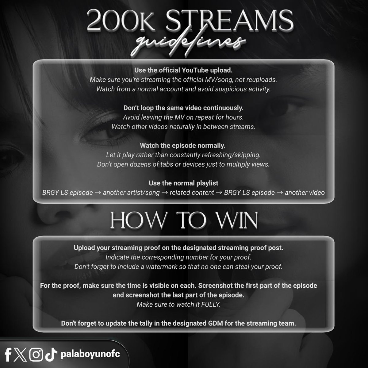 POAROFC's tweet photo. 𝐑𝐀𝐕𝐋𝐄𝐘𝐬, 𝐋𝐄𝐓’𝐒 𝐆𝐄𝐓 𝐀𝐒𝐇𝐑𝐀𝐕𝐄 𝐓𝐎 𝟐𝟎𝟎𝐊! 🖤

It’s streaming time! Let’s help reach 200,000 views for AshRave’s BRGY Love Stories episode! 🎬🖤 Every stream counts, so let’s work together and support AshRave all the way! 🫶🏻

Open to all RAVLEYs who want to join our GDM Streaming Team

𝗪𝗮𝗻𝘁 𝘁𝗼 𝗷𝗼𝗶𝗻?
𝗖𝗼𝗺𝗺𝗲𝗻𝘁 “🖤” 𝗯𝗲𝗹𝗼𝘄 𝗮𝗻𝗱 𝘄𝗲’𝗹𝗹 𝗮𝗱𝗱 𝘆𝗼𝘂 𝘁𝗼 𝘁𝗵𝗲 𝗚𝗗𝗠 𝘀𝘁𝗿𝗲𝗮𝗺𝗶𝗻𝗴 𝘁𝗲𝗮𝗺! 🖤

🏆 𝐒𝐓𝐑𝐄𝐀𝐌𝐈𝐍𝐆 𝐂𝐇𝐀𝐋𝐋𝐄𝐍𝐆𝐄 𝐏𝐑𝐈𝐙𝐄𝐒
🥇 1st Place — ₱500
🥈 2nd Place — ₱300
🥉 3rd Place — ₱200

⚠️ 𝘐𝘔𝘗𝘖𝘙𝘛𝘈𝘕𝘛: 𝘛𝘩𝘪𝘴 𝘪𝘴 𝘕𝘖𝘛 ₱1 𝘱𝘦𝘳 𝘴𝘵𝘳𝘦𝘢𝘮. 𝘛𝘩𝘦 𝘱𝘳𝘪𝘻𝘦𝘴 𝘸𝘪𝘭𝘭 𝘣𝘦 𝘢𝘸𝘢𝘳𝘥𝘦𝘥 𝘣𝘢𝘴𝘦𝘥 𝘰𝘯 𝘵𝘩𝘦 𝘙𝘈𝘝𝘓𝘌𝘠𝘴 𝘸𝘪𝘵𝘩 𝘵𝘩𝘦 𝘩𝘪𝘨𝘩𝘦𝘴𝘵 𝘯𝘶𝘮𝘣𝘦𝘳 𝘰𝘧 𝘷𝘢𝘭𝘪𝘥 𝘴𝘵𝘳𝘦𝘢𝘮𝘴 𝘳𝘦𝘤𝘰𝘳𝘥𝘦𝘥 𝘥𝘶𝘳𝘪𝘯𝘨 𝘵𝘩𝘦 𝘤𝘩𝘢𝘭𝘭𝘦𝘯𝘨𝘦 𝘱𝘦𝘳𝘪𝘰𝘥. 𝘞𝘦’𝘭𝘭 𝘣𝘦 𝘮𝘰𝘯𝘪𝘵𝘰𝘳𝘪𝘯𝘨 𝘢𝘯𝘥 𝘵𝘢𝘭𝘭𝘺𝘪𝘯𝘨 𝘵𝘩𝘦 𝘴𝘵𝘳𝘦𝘢𝘮𝘴 𝘢𝘤𝘤𝘰𝘳𝘥𝘪𝘯𝘨 𝘵𝘰 𝘵𝘩𝘦 𝘴𝘵𝘳𝘦𝘢𝘮𝘪𝘯𝘨 𝘨𝘶𝘪𝘥𝘦𝘭𝘪𝘯𝘦𝘴.

PLEASE READ THE STREAMING GUIDELINES FIRST before joining and make sure we follow them properly. Let’s keep everything fair, organized, and within YouTube’s guidelines.

#AshRave