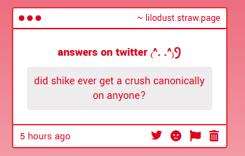 lilodust's tweet photo. yep!! he had a couple of relationships with girls. He flirts with the others quite often, but I think we only had a serious relationship once.. andd he's a pansexual, he'll just realize too late that he likes guys- https://t.co/jTRu2v2E98