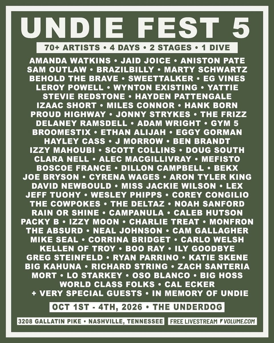 GetOnVolume's tweet photo. Can’t get down to The Underdog for Undie Fest? We’re bringing it to you on https://t.co/cIpxZca4fF.

Four days of live music. October 1–4. Stream it FREE. Crank it up and hang with us. 🍻

https://t.co/XCwXhT4eqx https://t.co/To1ko0bCE8