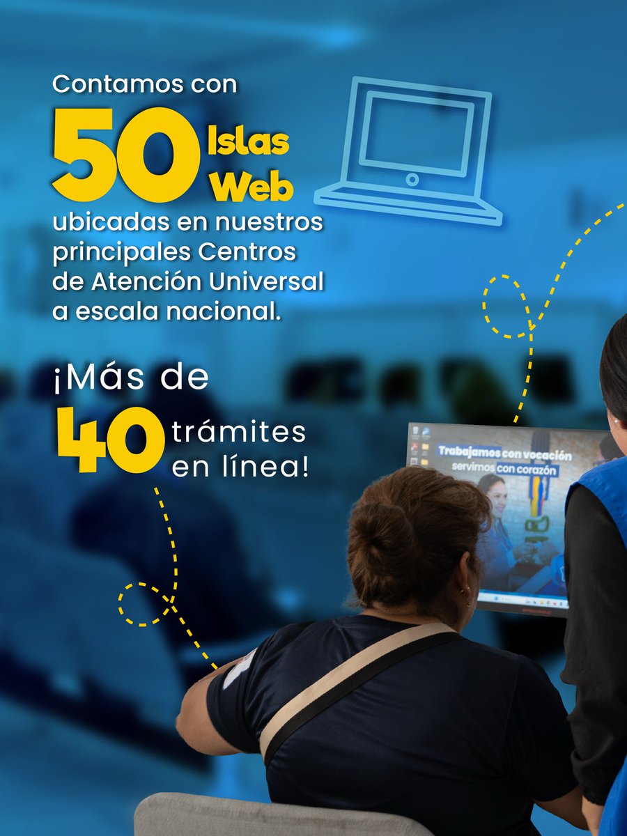 IESSec's tweet photo. 💡 ¡Acude a nuestras Islas Web!

💻 Realiza tus trámites en línea de forma segura. Nuestro equipo #YoTeGuio está para ayudarte. 

👉 Sin intermediarios y con orientación en el proceso.

#IESS
#ParaEsoEstamos https://t.co/gT3FHgDaHj
