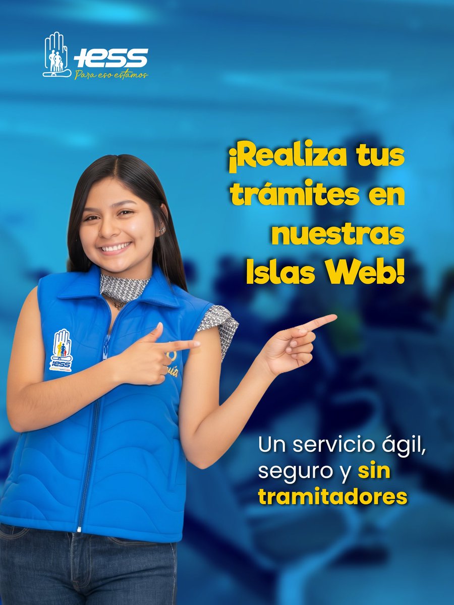 IESSec's tweet photo. 💡 ¡Acude a nuestras Islas Web!

💻 Realiza tus trámites en línea de forma segura. Nuestro equipo #YoTeGuio está para ayudarte. 

👉 Sin intermediarios y con orientación en el proceso.

#IESS
#ParaEsoEstamos https://t.co/gT3FHgDaHj