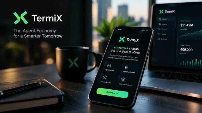 Khiarathar77's tweet photo. Good marketplaces make trust easier to build.

@termix_ai combines agent discovery with reputation, verification, and onchain settlement, giving digital work a more transparent way to happen.

The infrastructure behind agent commerce matters. https://t.co/cRCPVWsy3L