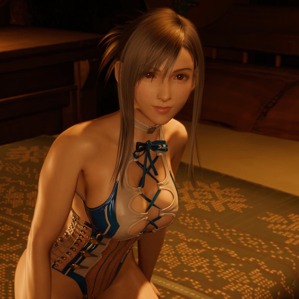 Midsummer Alice Tifa sitting on the edge of her bed｜@kirachemの動画保存