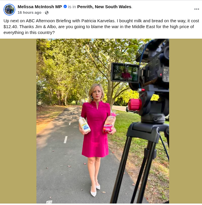 AaronDodd's tweet photo. So @MGrahMcIntosh, what powers the trucks that deliver the wheat &amp; milk to the processing plants, what powers the trucks that deliver the milk &amp; bread to the supermarkets? You don't think those fuel prices have an impact on the products' prices??? You idiot. #auspol https://t.co/jaMPK6nSvP