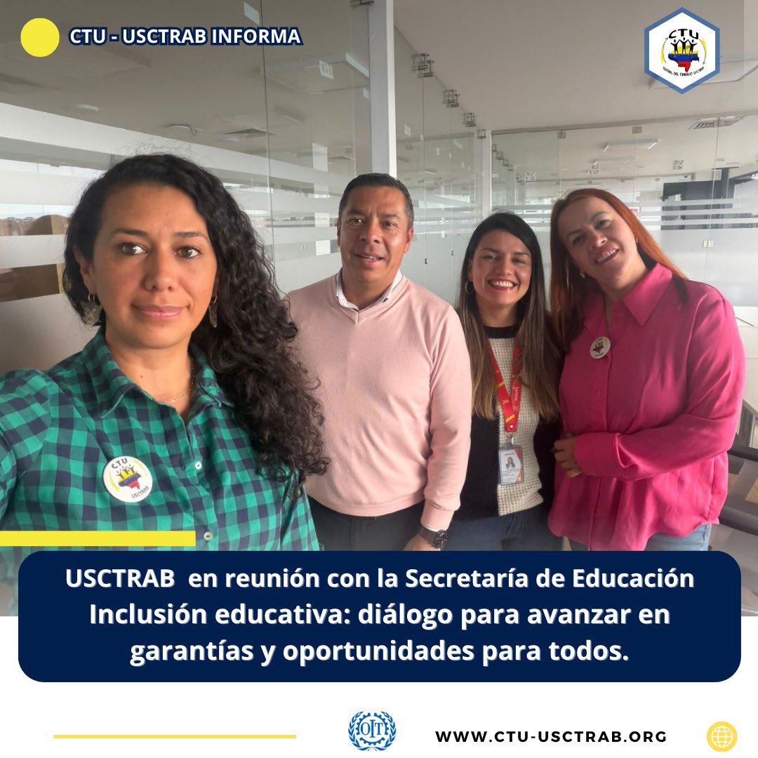 usctrab's tweet photo. USCTRAB continúa fortaleciendo el diálogo institucional: Sostuvimos reunión con la Secretaría de Educación para revisar temas relacionados con la inclusión educativa, identificar necesidades y avanzar en acciones que contribuyan a garantizar condiciones adecuadas.

#SED #maestros https://t.co/yG82c2kKJ4