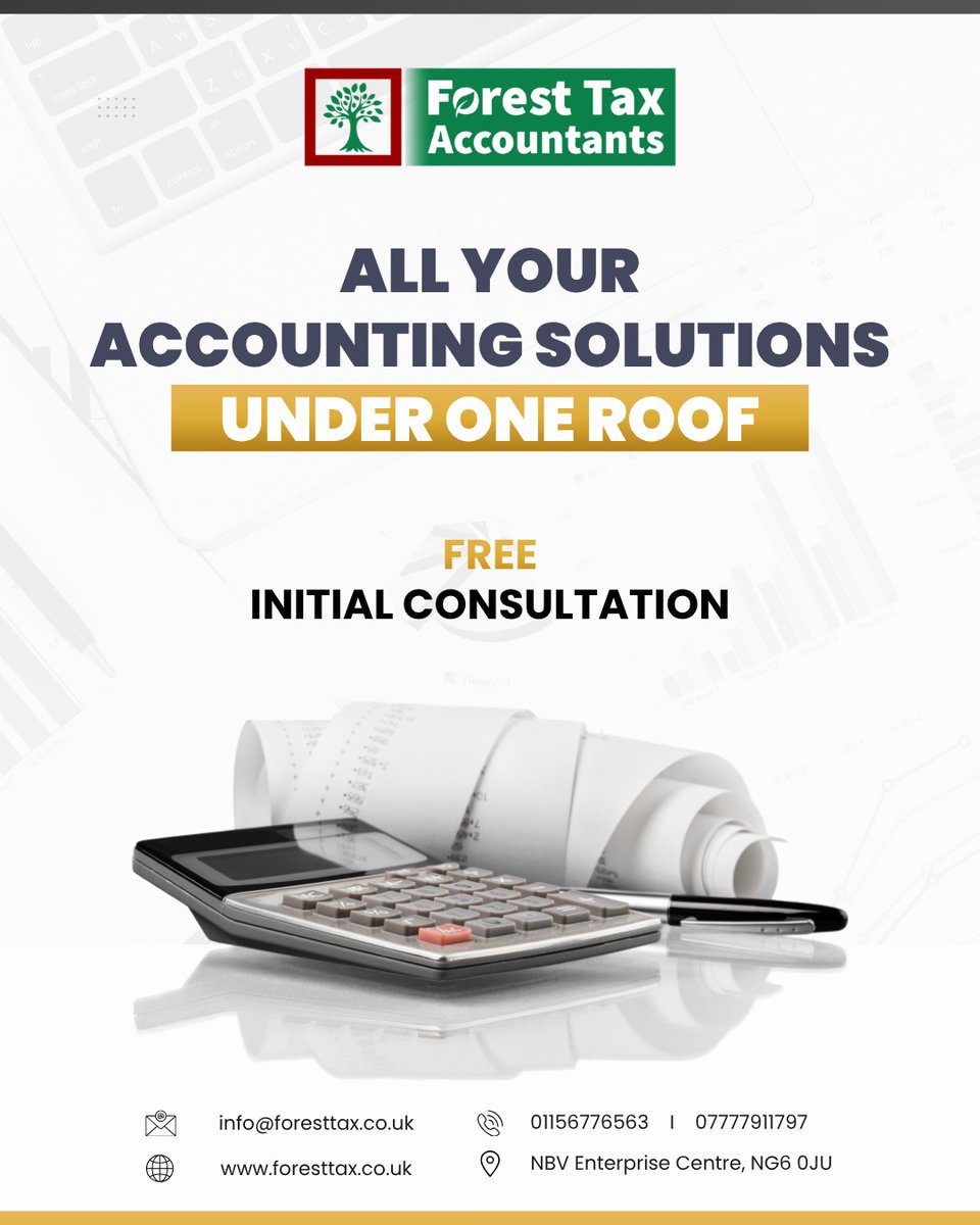 ForestTaxAcc's tweet photo. Don't gamble with your tax return. 🌳

Self Assessment, VAT, MTD, Payroll, CIS &amp; more, all under one roof.

Free initial consultation 👉 https://t.co/M4JRS6X1Hy
📞 01156776563
#Accountants #SelfAssessment #MTD #VAT #SmallBusinessUK https://t.co/h4fUeerxy6