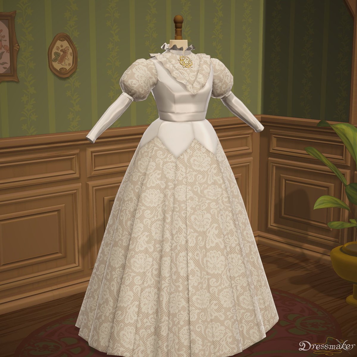 kidamiku's tweet photo. I feel addicted to making dresses.  Also, as an admirer of Victorian and Edwardian fashion, this game is such a gem. #dressmaker https://t.co/2XAVa3lYAi