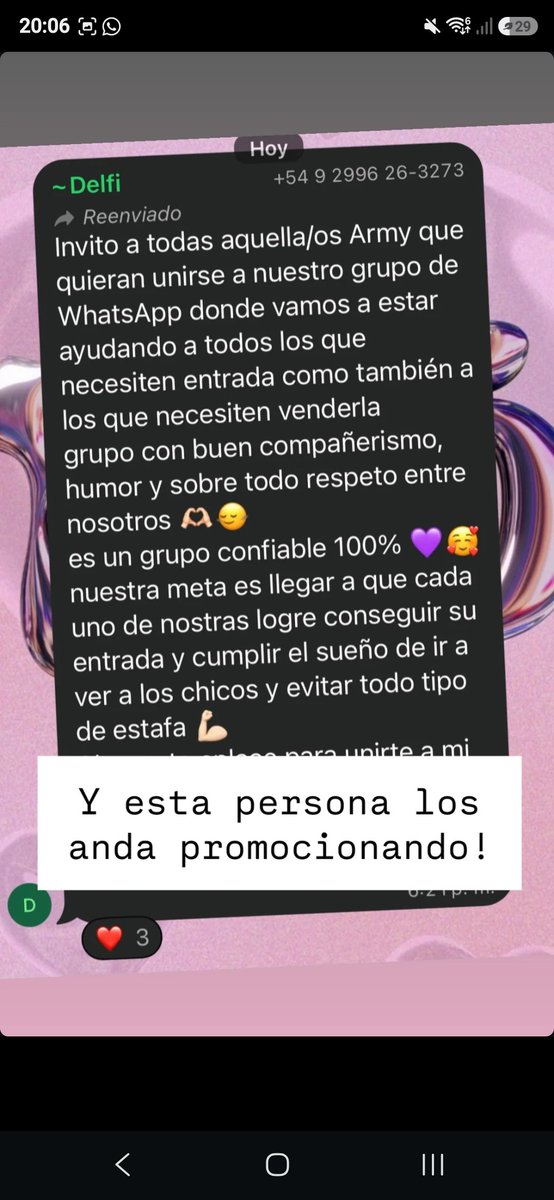 noeliusmn's tweet photo. BUENO hermanas ya estamos entrando en oct y las reventas/estafas van a estar a TOPE así que tengan cuidado 🙏🏻 estuvo circulando un grupo que ya tiene muchísimos integrantes con admins haciéndose pasar por armys (le robaron el excel de entradas a otras chicas que SI son armys) + https://t.co/exRgwnMjWl