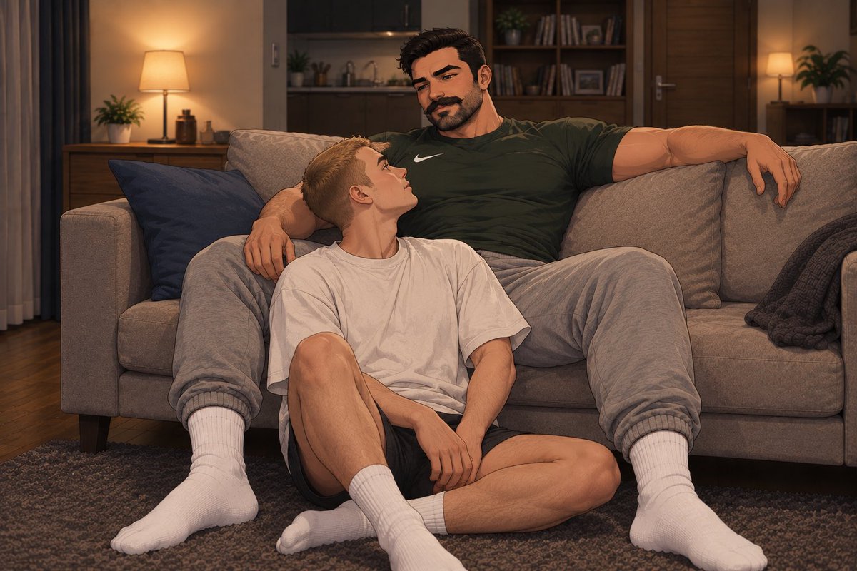 gayimevet's tweet photo. Erkeğin dizinin dibinde oturup beyaz çoraplı ayaklarına masaj yapmak… 😍🙈 https://t.co/aYIUgTpsx5