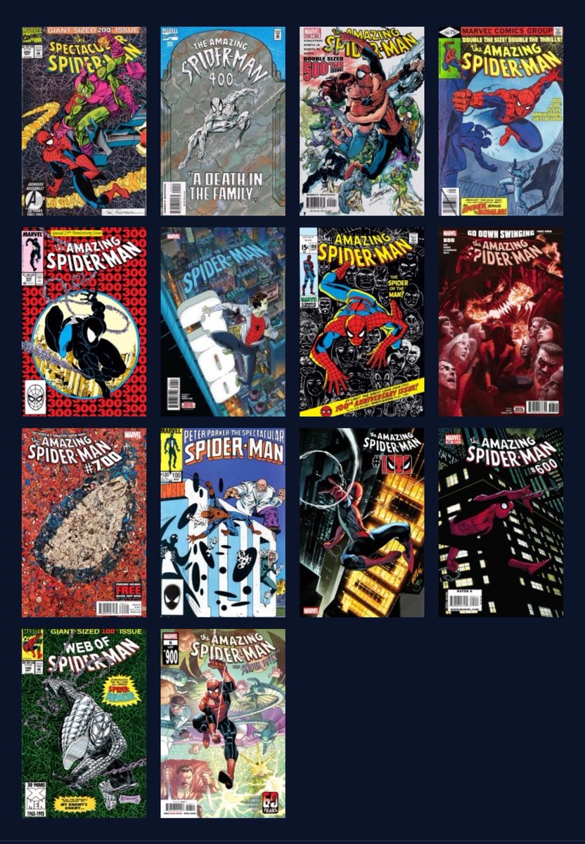 Sorazure15's tweet photo. Spider-Man anniversary issues ranked (Updated) https://t.co/x8XaD6szXl