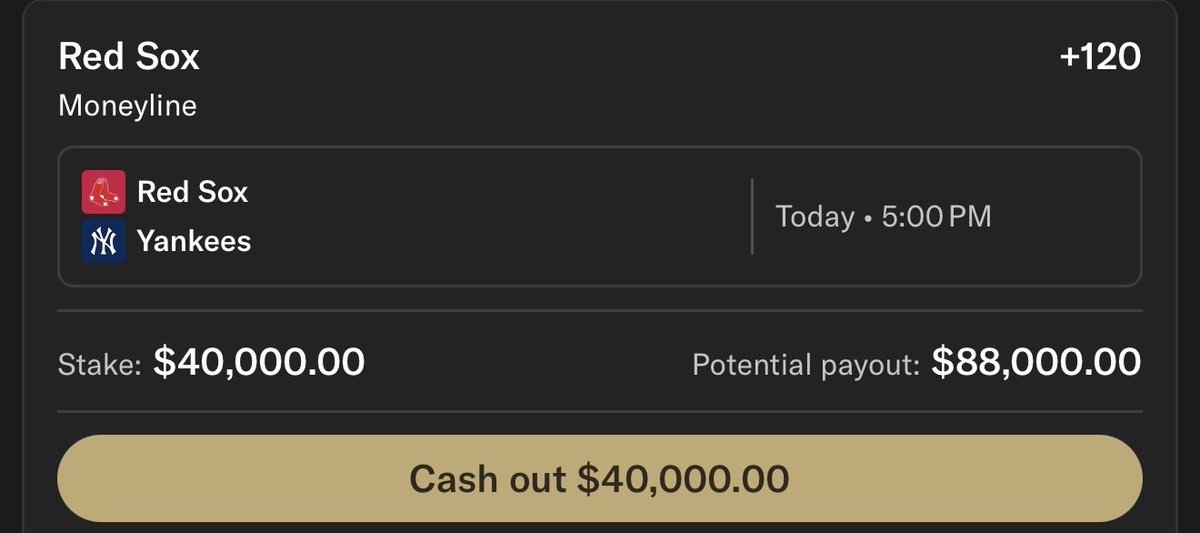 MoneylineMafia_'s tweet photo. I bet $40K on the Boston Red Sox to embarrass the New York Yankees. https://t.co/PE8hdgEuxa