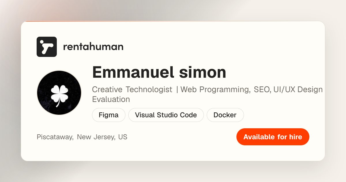 Humbu_sec's tweet photo. Hire Emmanuel simon on Rent A Human. https://t.co/0AYfDg3iND https://t.co/ueDCp9q2we