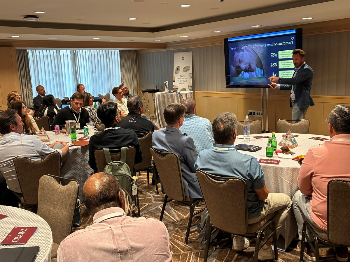 ExecsInTheKnow's tweet photo. Incredible day so far at #CRSScottsdale! 🌵🙌

Gatestone led on balancing AI &amp; human connection, followed by interactive Tech Workshops with CSG, @AssembledHQ, @wearetpgroup, REGAL, @Zenarate, &amp; @IntouchCX.

Big thanks to our hosts &amp; speakers for bringing the insights! https://t.co/zhzAB5pDIZ