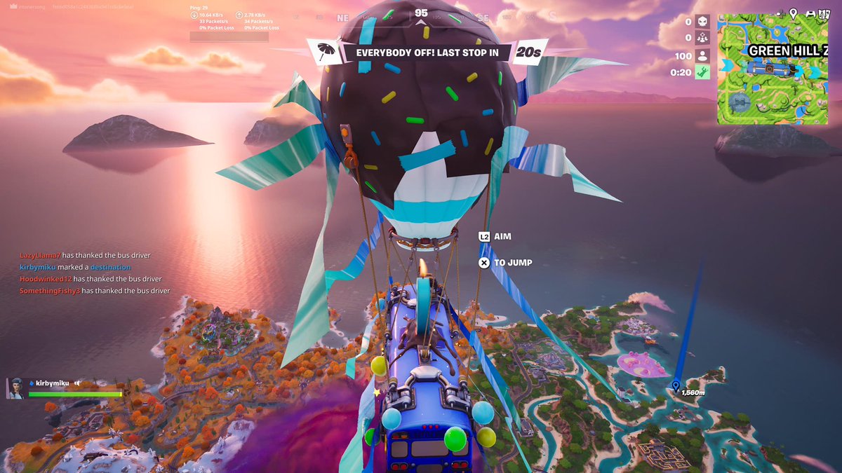 wimpyoomf's tweet photo. Fortnite is so kind to change the bus for my birthday https://t.co/0vbwgfoxD2