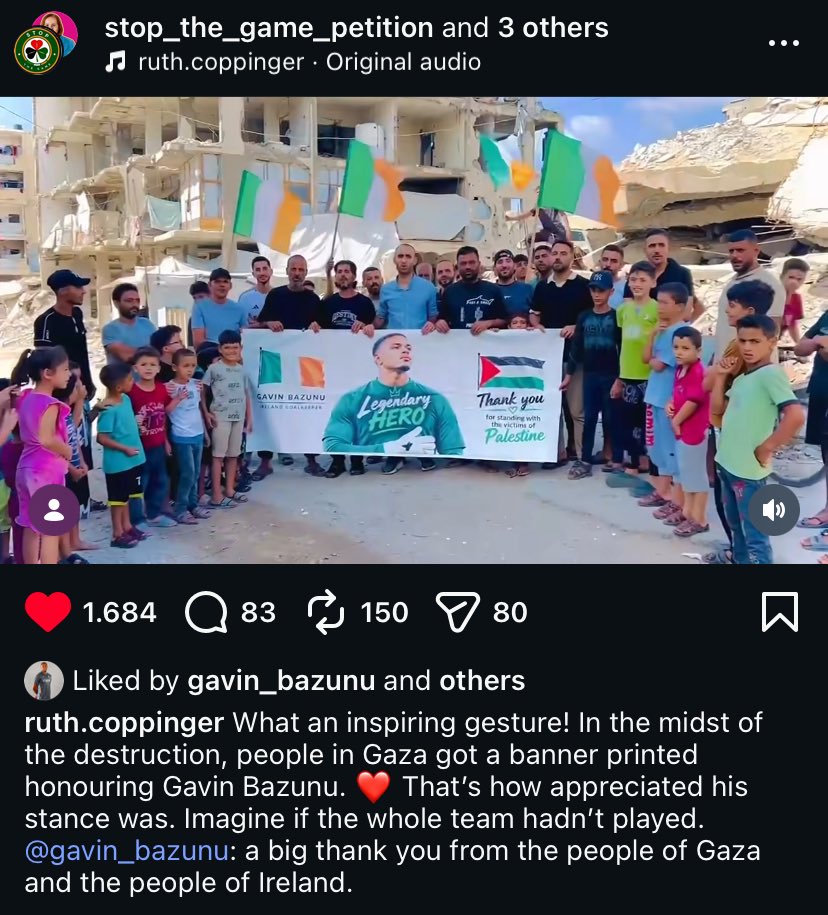 adjiehdt's tweet photo. 🇮🇪 Legendary Hero 🫡

Gavin Bazunu received a special message from the people of Gaza for his stance in refusing to play against Israel. He liked the post ❤️ https://t.co/eVun76e94r