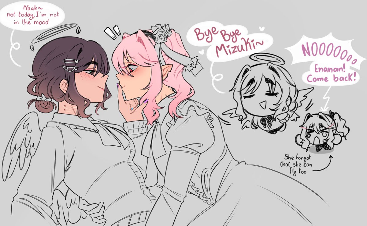Kaidapai's tweet photo. As you wish: MizuEna 
Angel x Vampire https://t.co/SSfLqfcLQm