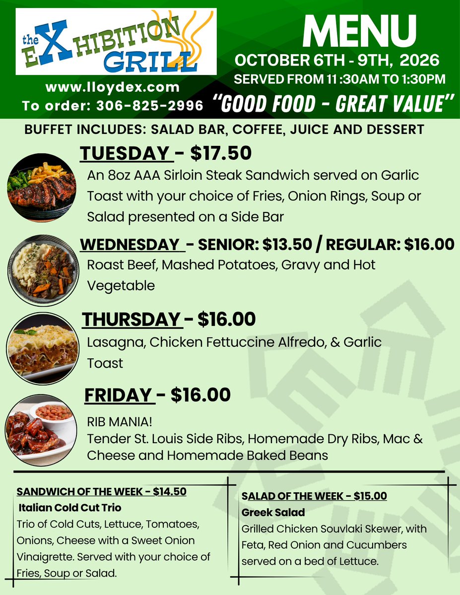 lloydexh's tweet photo. The Exhibition Grill is serving all of the flavours this week! From Italian to Greek, we've got you covered! https://t.co/jIf5ckKZmZ