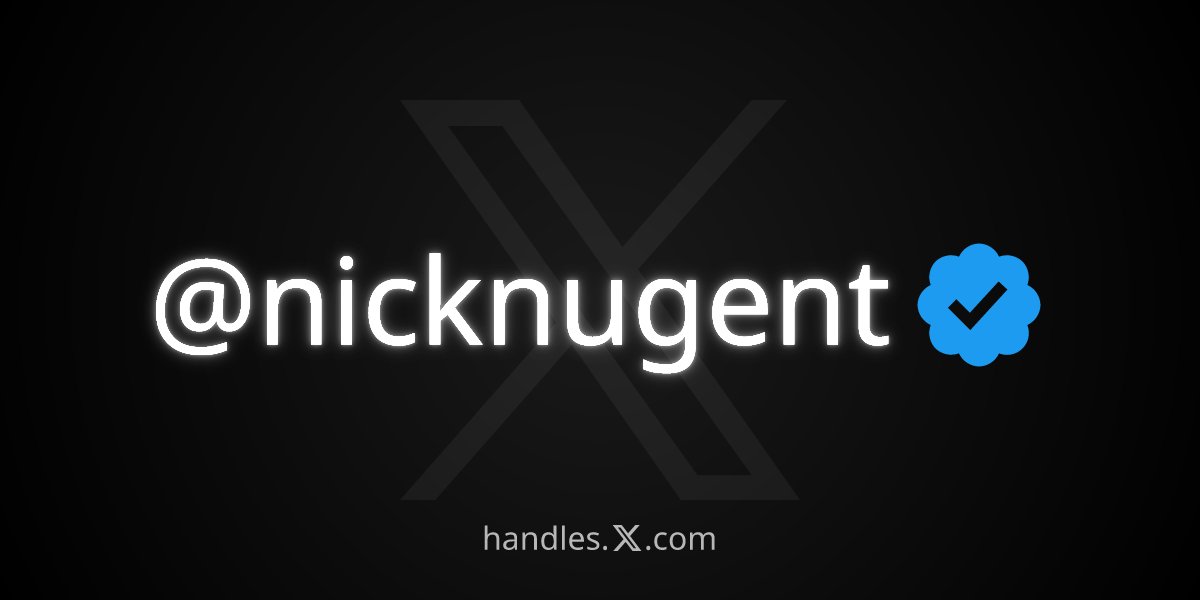 nicknugent's tweet photo. In addition to finally getting my account restored, I managed to get @nicknugent from the X Handle Marketplace. Is it worth the premium subscription? No idea! https://t.co/CoSNoGHobz