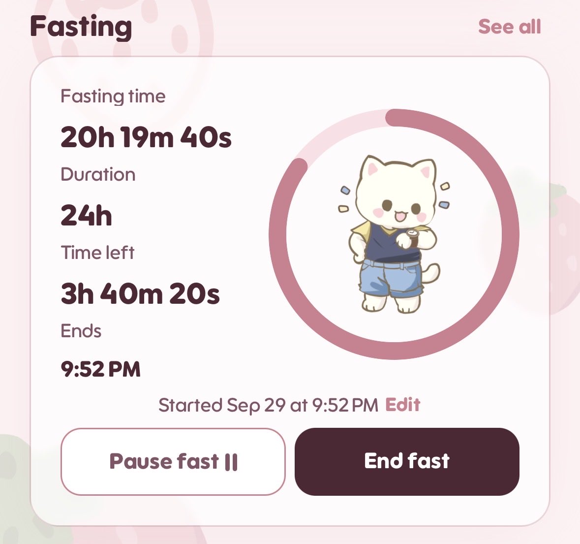 Angelwjiis's tweet photo. Omg three hours left of my fast 🥳🎉 https://t.co/CNW9SAO6Lp