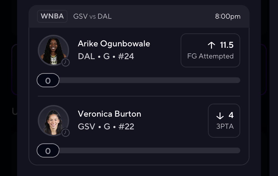 MelissaMeshack's tweet photo. Prizepicks WNBA Slip🏀🔥

Late night slip tail if you like 🤞🏽

#GamblingX #Prizepicks https://t.co/UkJQZ2QR5j