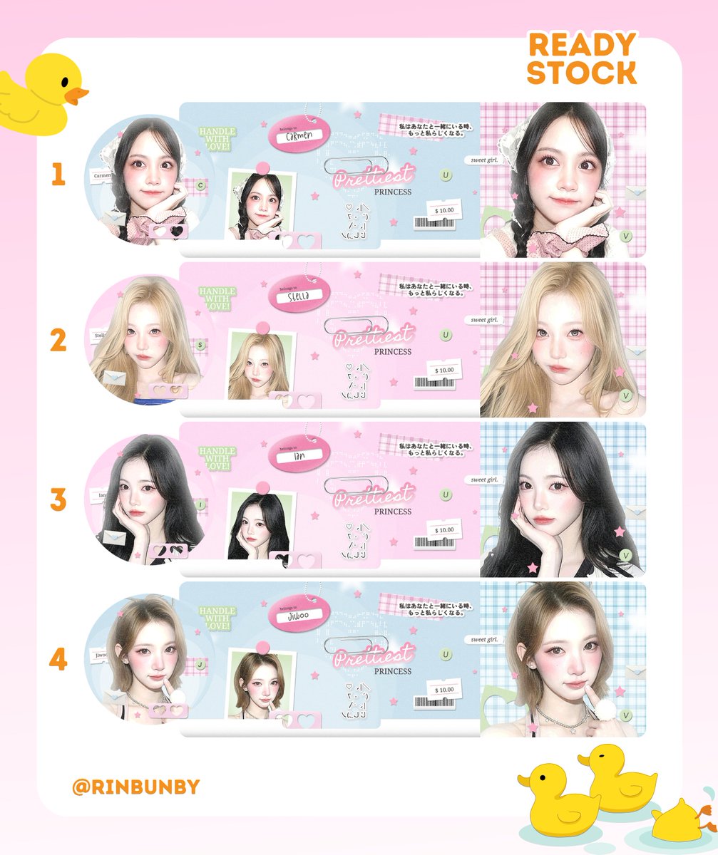 rinbunby's tweet photo. help repost thankyou! 

  haii shera membawa 8 ready stock layout cantik h2h⭐🥢dengan harga https://t.co/kKiNaXRSvF free retext juga yap <3 

Carmen Stella Ian jiwoo juun a-na yuha Yeon #bealanja https://t.co/O0Vt1uz0ps