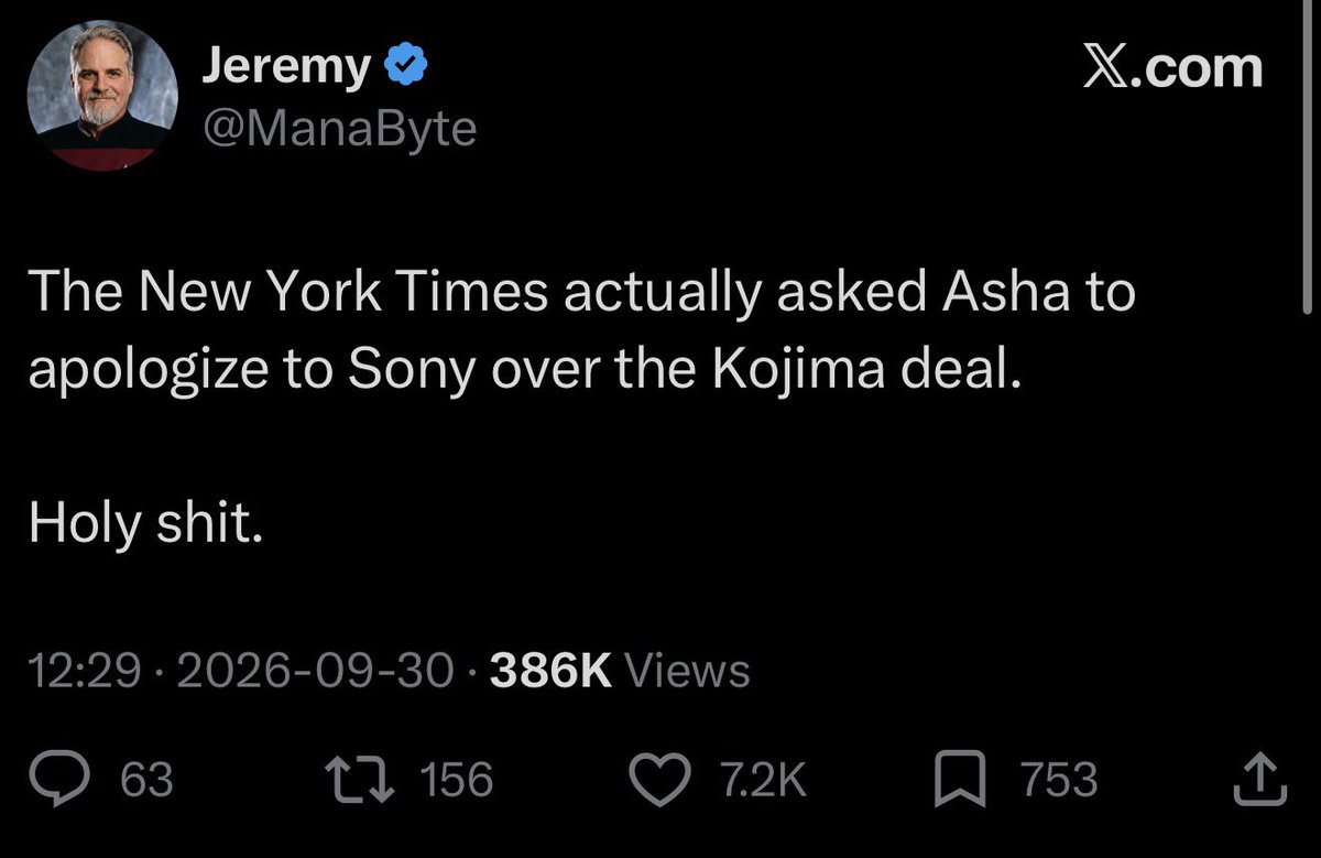 DHMatt90's tweet photo. @ZacharyHSmall I think it’s crazy to assume you, or by extent @nytimes asked Asha to apologize to sony. Care to comment on what Jeremy is saying here? https://t.co/9eBoPE46n9