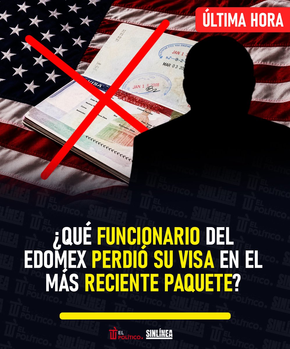 SinLinea_Mx's tweet photo. 🚨 ¡ATENCIÓN! 🚨

🔴 Trasciende que #EU le habría retirado la visa a un alto funcionario mexiquense ❌📄 https://t.co/eidyldlqbB