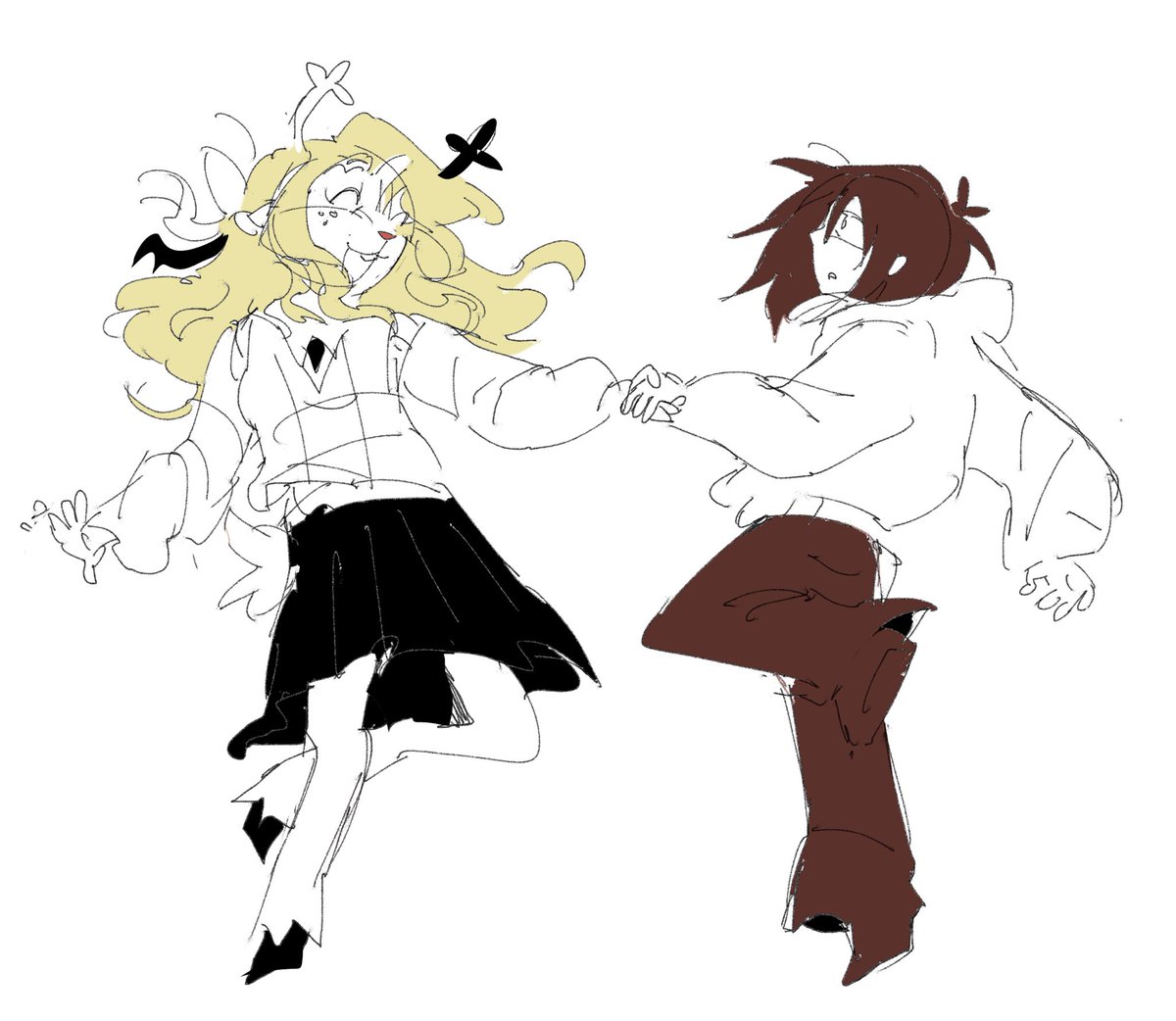 reigobun's tweet photo. Kris Dreemurr and Noelle Holiday have left the confines of this world #deltarune https://t.co/lyJb3aVScE