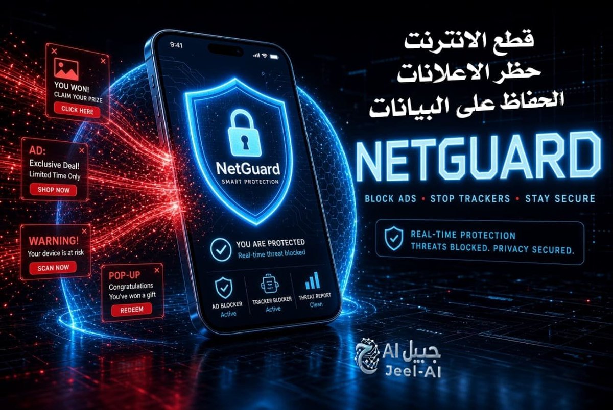 itr_elkalam's tweet photo. 🛡 تطبيق NetGuard: قطع النت وحظر الإعلانات بدون روت
وفرت النسخة GitHub الكاملة، والتي تتيح لك قطع الإنترنت عن التطبيقات وحظر الإعلانات نهائياً بدون الحاجة لعمل "روت" لهاتفك.
​لتحميل النسخة الكاملة ومعرفة طريقة الضبط:
🔗 https://t.co/j2x3dI1ND6
​​#أندرويد #تطبيقات #NetGuard https://t.co/TViLQwfdse