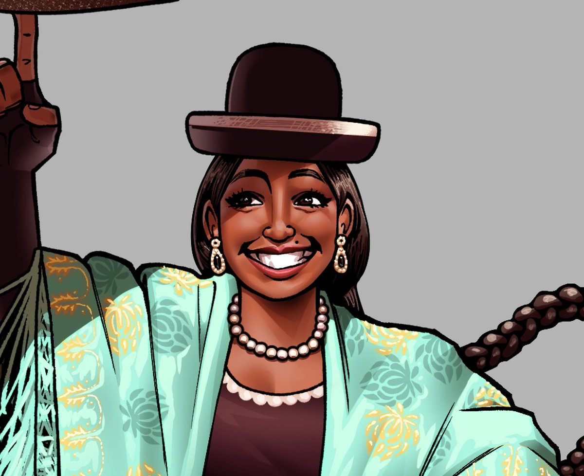 kyo_yukanna_'s tweet photo. Drew a Bolivian Cholita https://t.co/fq7Y9MgISc
