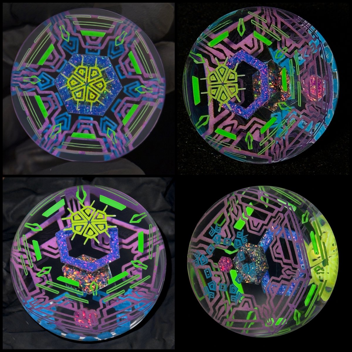 HefeGlass's tweet photo. 👾 Orbs unlocked! The optics on these are crazy. 🔮 This is the first optical stack marble I’ve made. I’m excited to see where I can take these 🙏🏻

IG @hefeglass
https://t.co/sSl1MRrz3u

#opticalorb #glowinthedark https://t.co/sa3tiX8Ryg