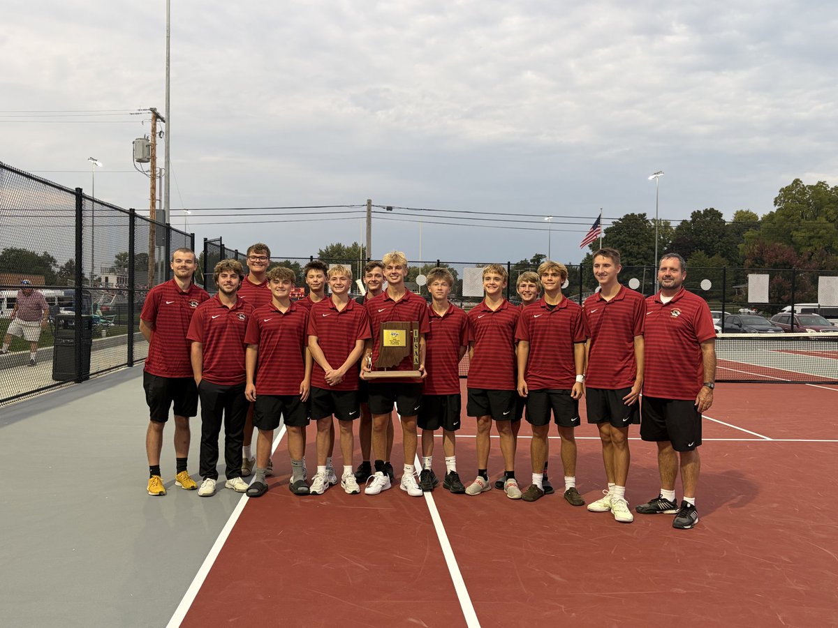 AMHSTennis's tweet photo. Alexandria Tiger Tennis are 2026 IHSAA Tennis Sectional Champions!  Tigers get a 4-1 win over Tipton in the Championship!  Tigers pull off the Trifecta winning. County, Conference, &amp; Sectional! https://t.co/cLL9I3B8ym