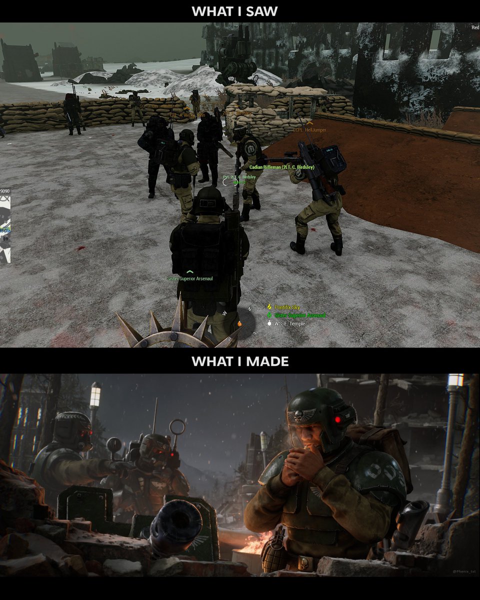 phenix_txt's tweet photo. What I saw 
         vs 
What I made https://t.co/bfXyQnMTXb