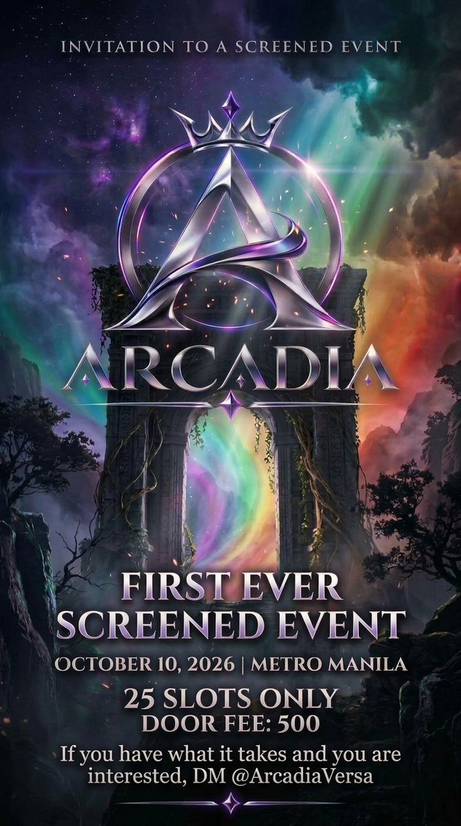ArcadiaPH08's tweet photo. HOW TO APPLY

Send a direct message in TG to @ArcadiaVersa to apply for screening.   

Slots are extremely limited. Claim your place before the gates close.

Follow our X account: https://t.co/EPU0NqpRSX https://t.co/NPjGmKGU8W