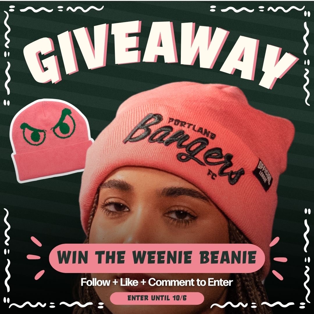 portlandbangers's tweet photo. It's National Sausage Day 🌭 We're celebrating by giving away the Weenie Beanie. Follow us, like this post, and comment your favorite thing about Saucy to enter. Entires valid until 10/6 https://t.co/dt6OLpkmqp