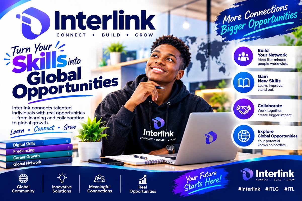 kingadesuccess's tweet photo. A connected world is a stronger world. InterLink continues to push the boundaries of what digital connection can become. ✨

#interlink #ITLG #ITL https://t.co/0DawTxbVfi