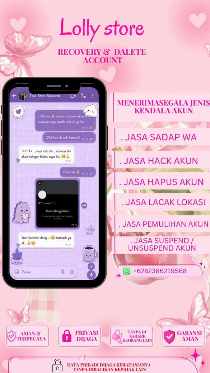 ujlesxi's tweet photo. Ready Ya Jasa Pemulihan Akun, Hack Akun,Hapus Akun,Sadap Akun | Lacak Lokasi.

Facebook,Line, Tiktok, WhatsApp •ALL SOSMED 
| Terhalang kode login/A2f
| Akses hilang total/Akun di hack 
| Akun nonaktif/Terkunci 

Fast proses Full testi konsultasi wa di Bio ya.. https://t.co/NXLTEhIAyh