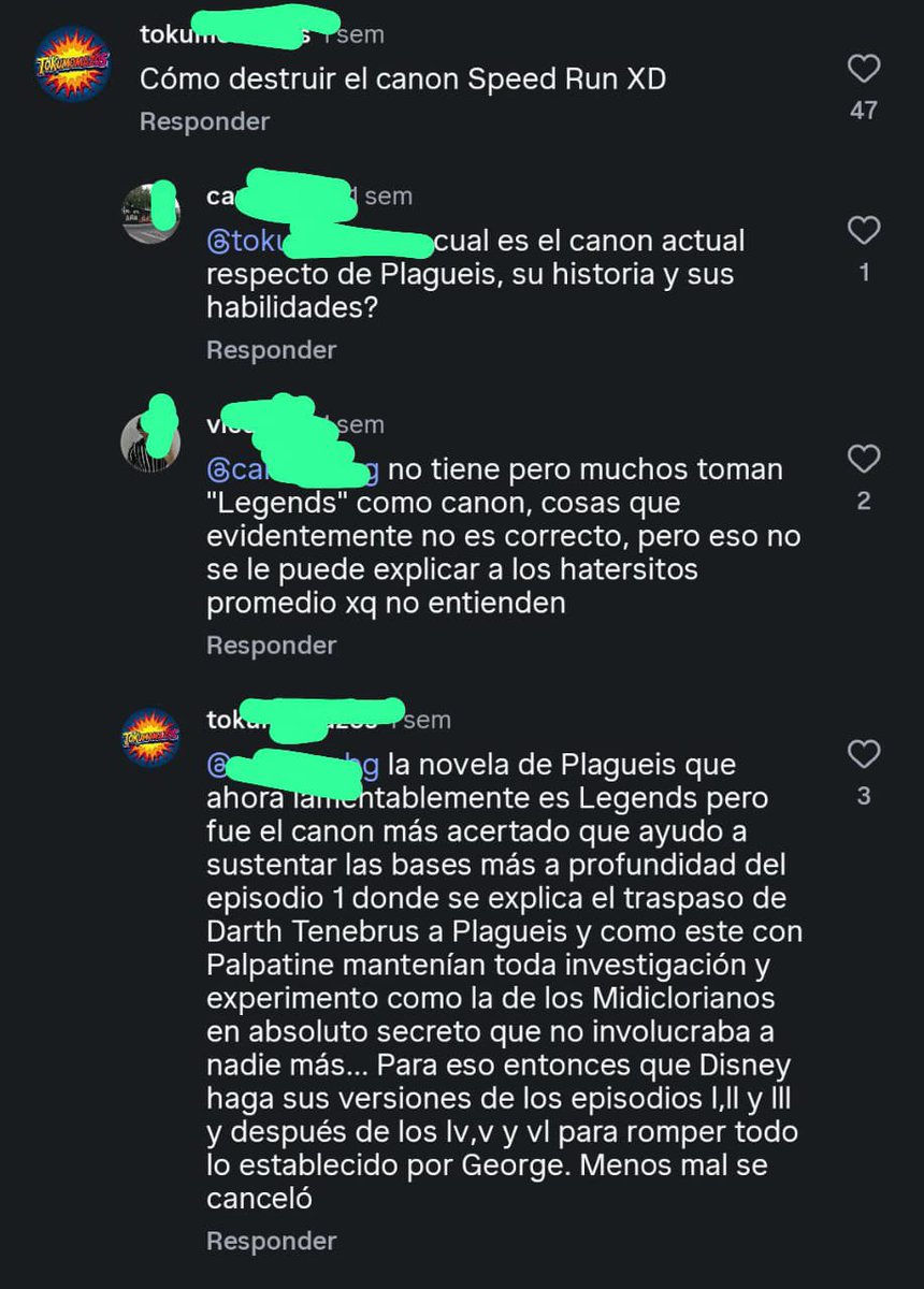 Lecturastarwars's tweet photo. @DarthReder24 Imagínate, a estás alturas no saben que es canon y que es Legends, el chiste se cuenta solo.
Post de @SombradeImperio  dónde habla de Plagueis en la segunda temporada de The Acolyte. https://t.co/2pqT4jk5q8