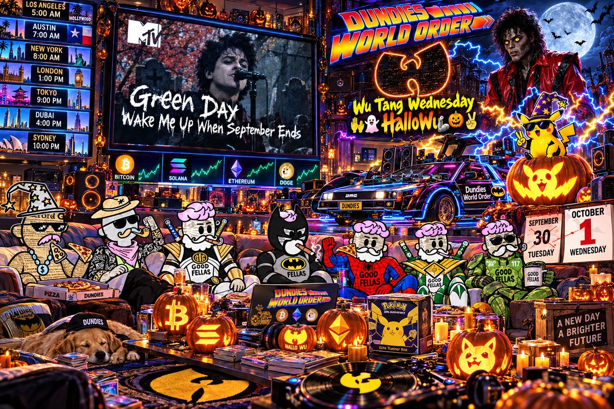 BiiigTechOG's tweet photo. web3DJonThe1s&2s EP89𝕏web³ 📆🦾🐺🤳🏽#SpacesHost Wake🆙Sept. Ended‼️🧟
🕸️HalloWu Wed👐🐝 Wake Me Up When💤
September Ends 🔊🎶🫡🇺🇸 Dundie 💯🫟👑
@BiiigTechOG Wu Tang Wednesday $SOL MJ
@MisterPMan95 @DundiesDistrict DO😱🕴🏽
Halloween 👻 🎃@dundiesdoshit $#!+🪩🛸
⚡️Dundies World Order⚔️Good Fellas⚔️