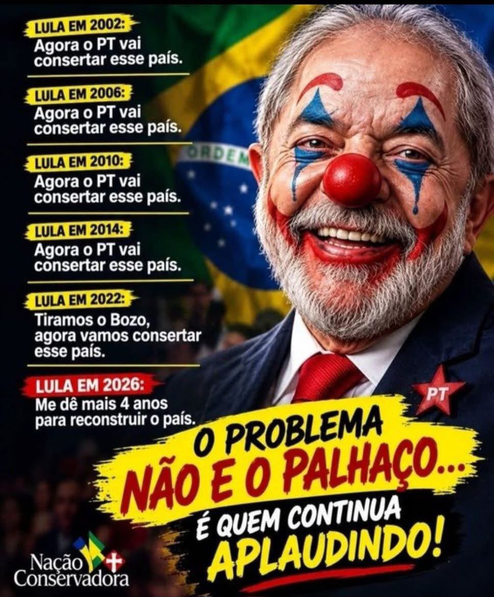 STARKRR900's tweet photo. @LulaOficial 18 anos seu verme roubando o Brasil a única coisa que evoluiu foi o crime organizado que vota em massa nessa corja de bandido. https://t.co/aCjGebm5Ck