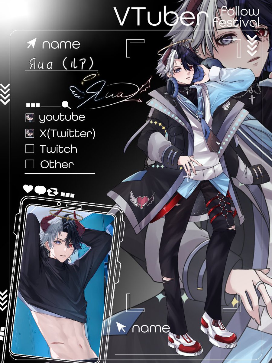 rua_vtuber_1015's tweet photo. ꒰ঌ #10月のVTuberフォロー祭り‍ ໒꒱

ゲームを全力で楽しむ社畜おにいさん

🪽ゲーム│Valo/Apex…etc
️👾ビジュ良し声良し中身悪し?!
🪽色んな人と交流したい!!
👾この機会に仲良くならない？

友達たくさん欲しいな!!
👤♻️💬巡回ﾏﾙﾏﾙ!!

 #広がれ個人勢VTuberの輪 https://t.co/pe1UtUzxfl