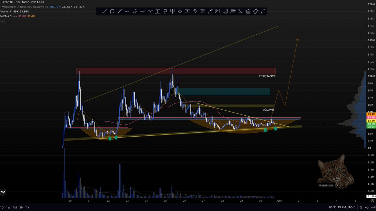 tradbengal's tweet photo. solana:GTBxUiw6wJdmmkCGZgRHLyYxqu1vG4KtRpeox6yDpump This 1H chart shows all the Bullish momentum needed for a new ATH - how much longer will the consolidation last, that's the real question. Any minute now, the blue balls on this bull will need to be released. 🐂🔵🔵 https://t.co/BZpe0XOrmg