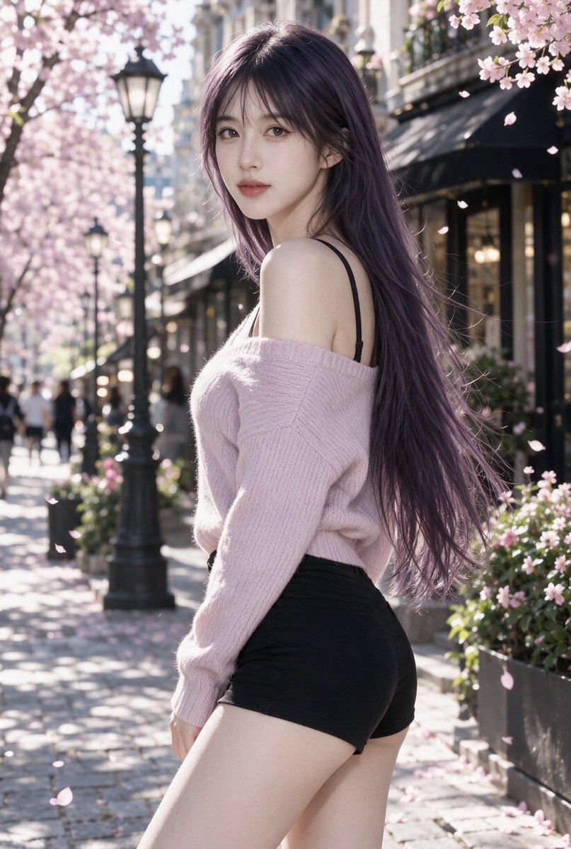 Dandaforfunoob's tweet photo. 紫发街拍，酷飒氛围感拉满 💜 Purple hair, city lights &amp; modern vibes. #紫发美女 #街拍 #时尚写真 #StreetStyle #Fashion https://t.co/sMopLCSz2D